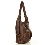 V21 Skórzany plecak damski - torba na ramię 2w1. Skóra naturalna vintage. 4 kolory